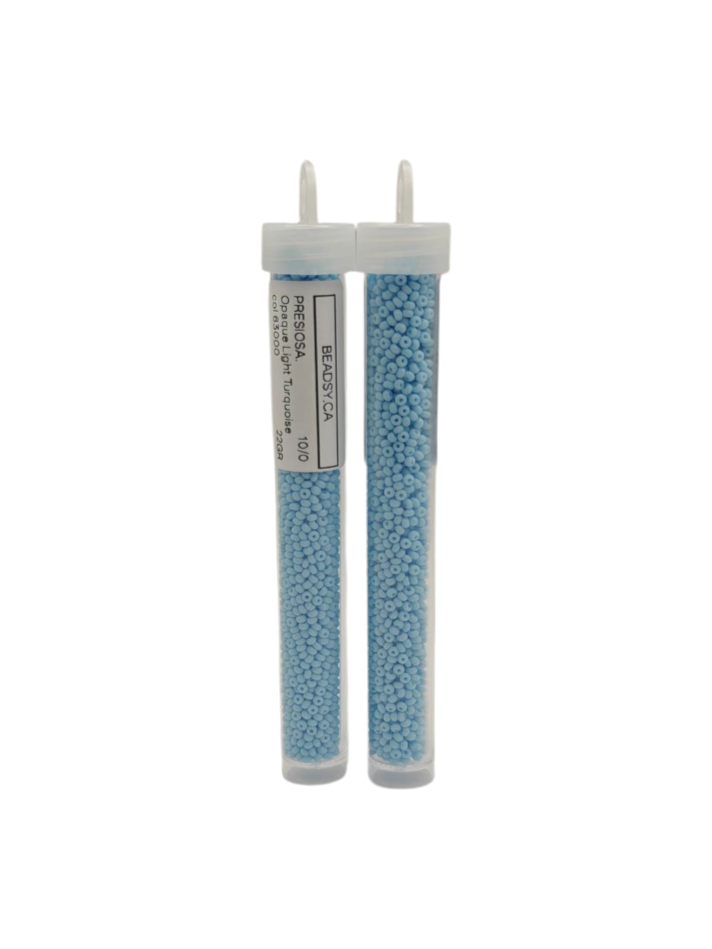 Preciosa Ornela Opaque Light Turquoise 10/0 seed beads 63000 in tubes
