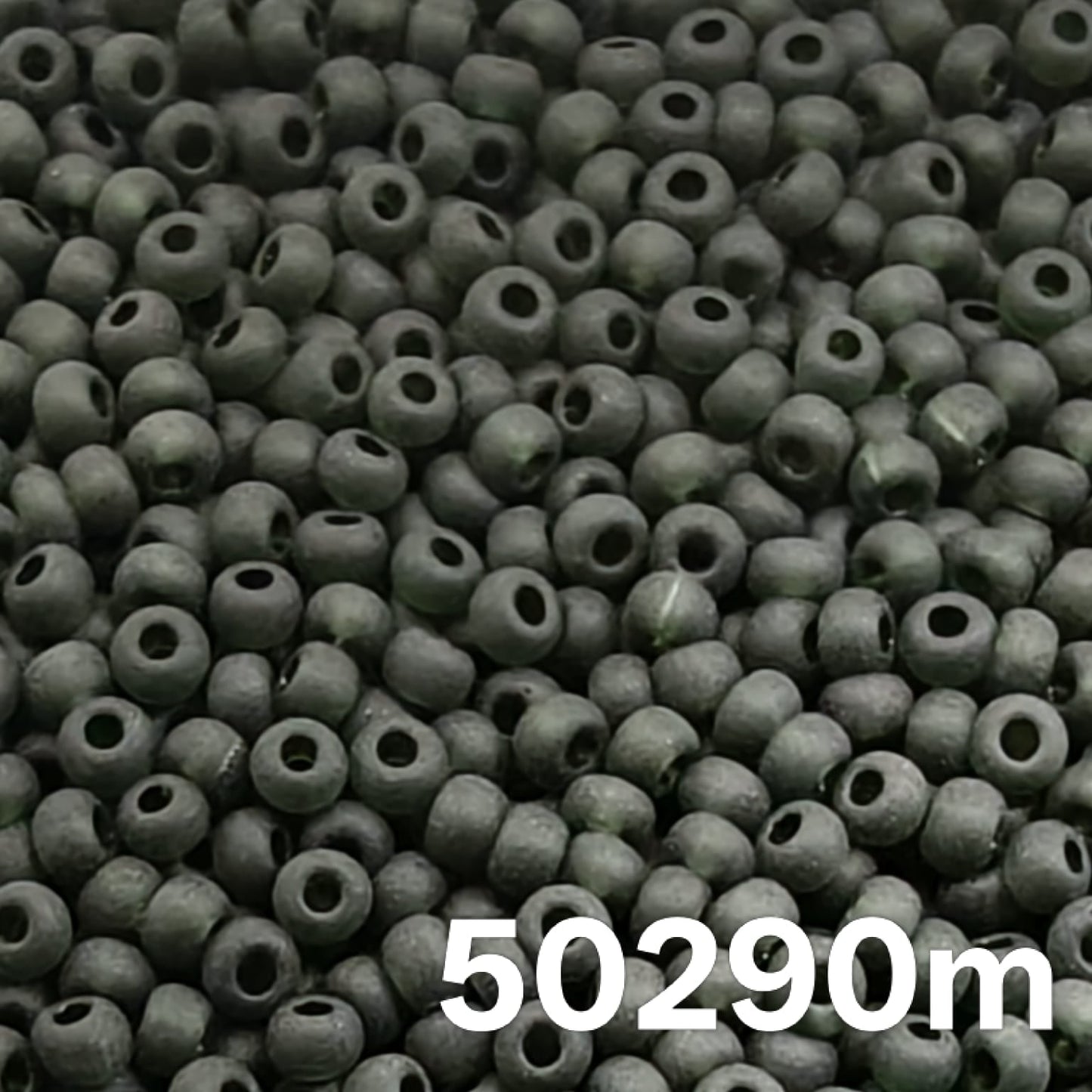 Preciosa seed beads 10/0 Transparent Matt Dark Green 50290m