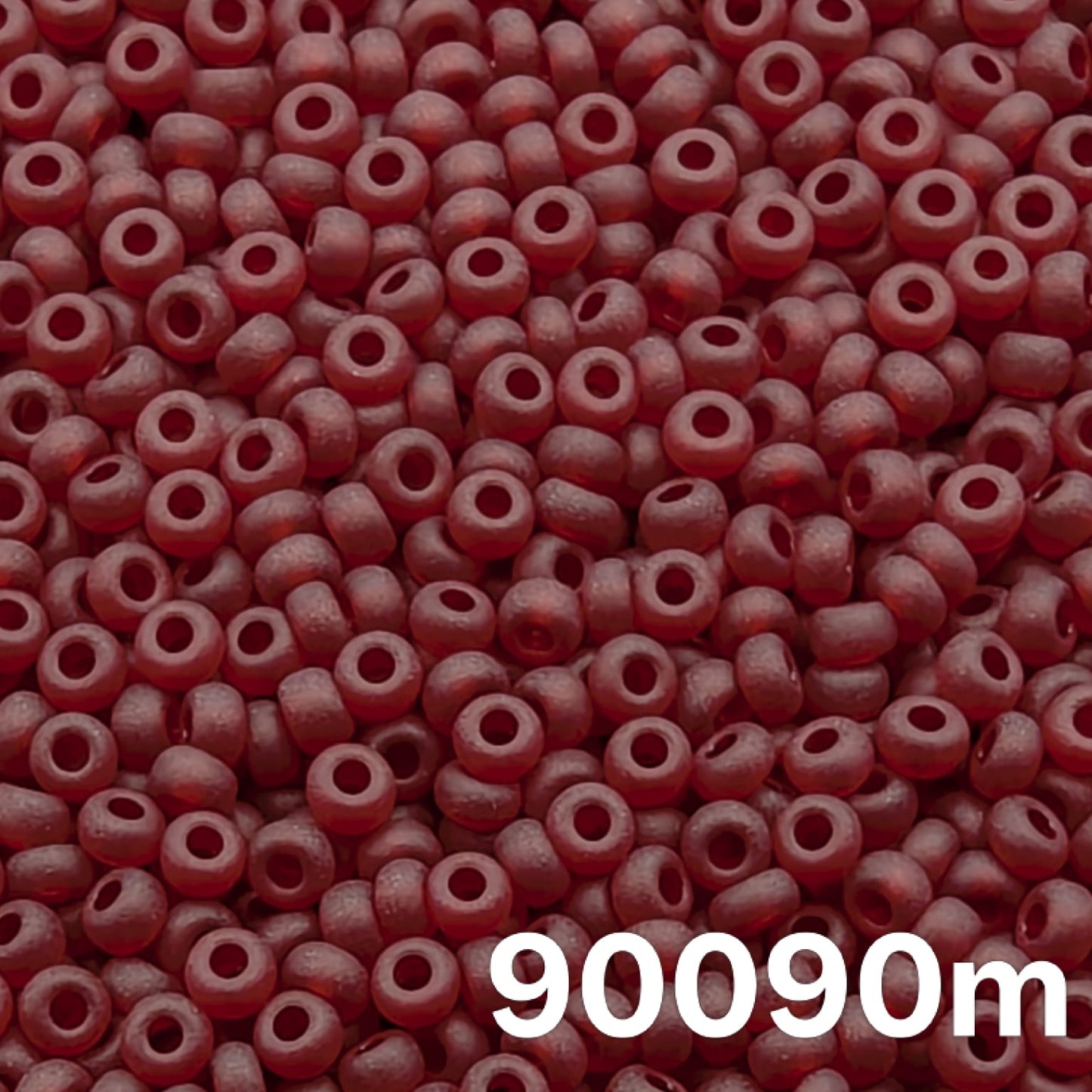 Transparent Matte Red Czech seed beads 10/0 90090m