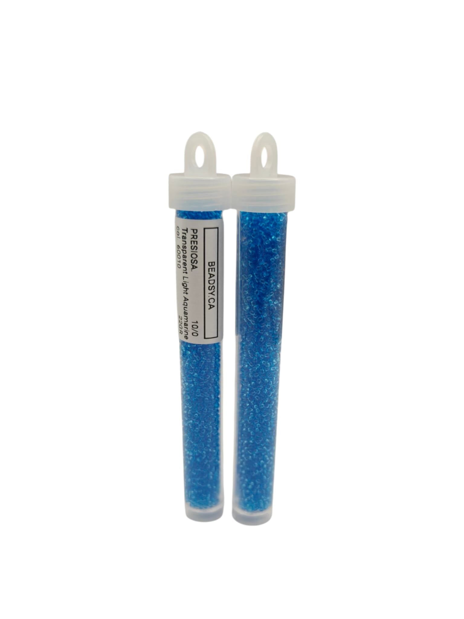 Preciosa Czech seed beads 10/0 Transparent Light Aquamarine – blue glass beads for jewelry making.