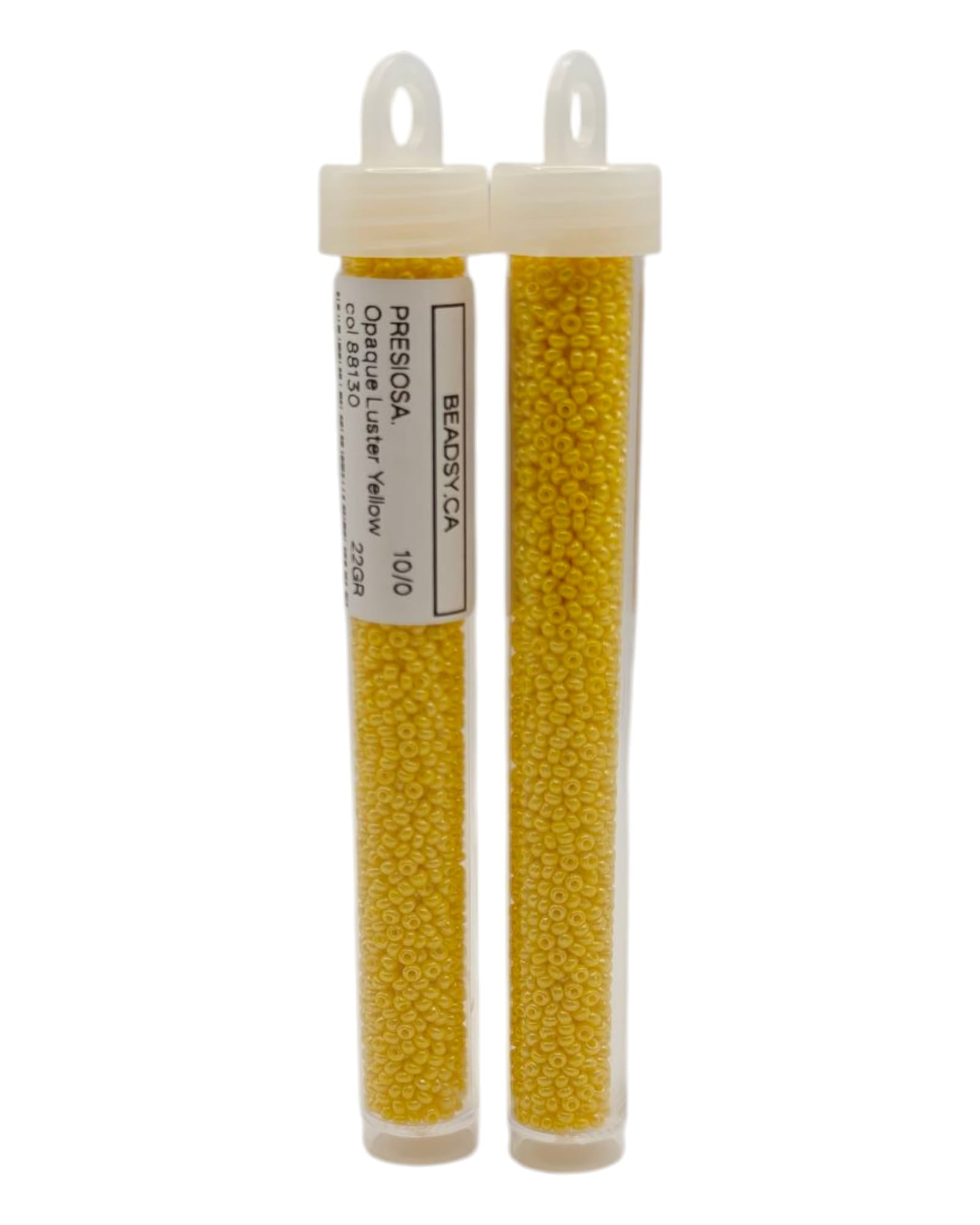 Tube of Preciosa Czech seed beads 10/0 Opaque Luster Yellow 88130 for jewelry making