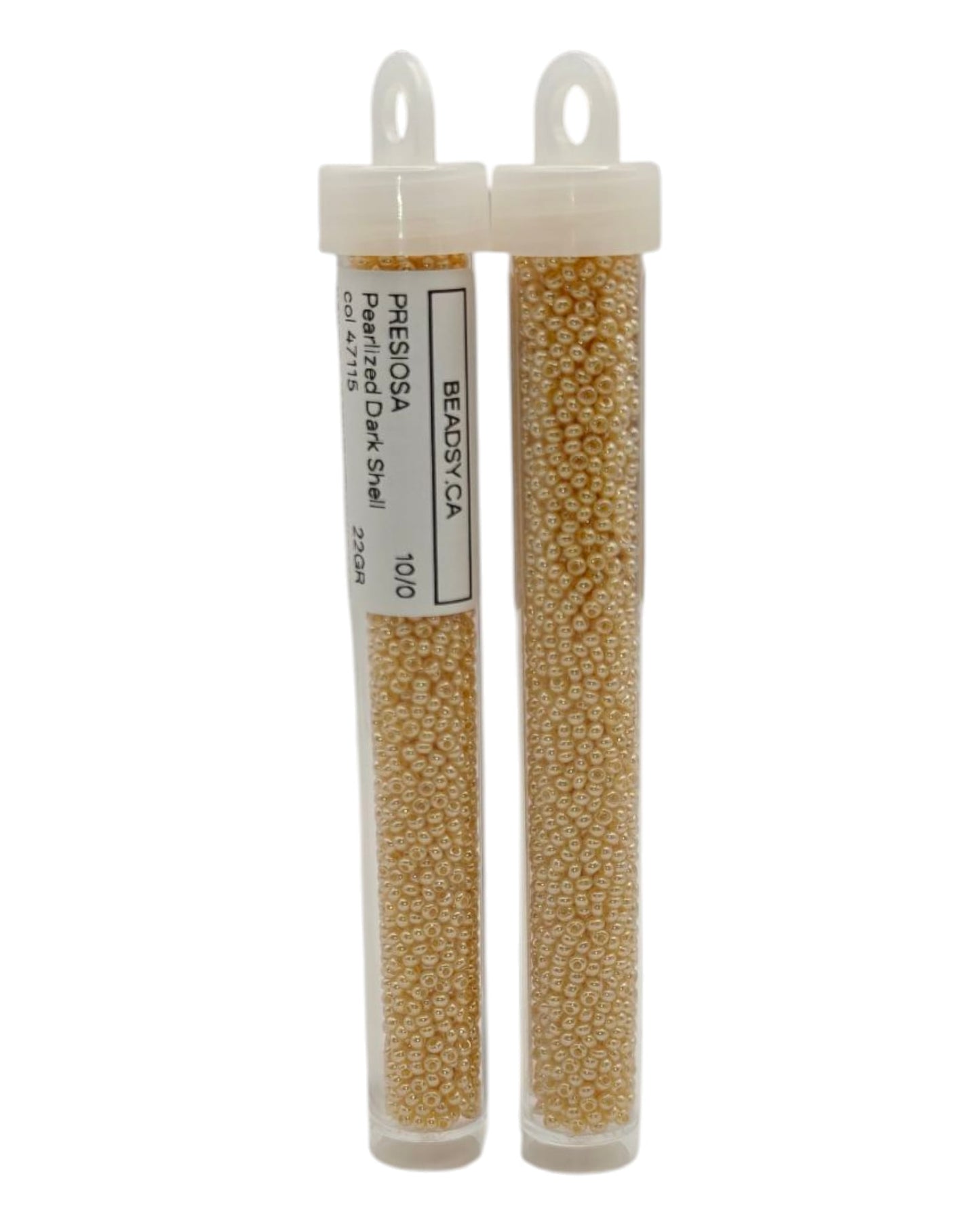 Tube of Preciosa Czech seed beads 10/0 — Pearlized Dark Shell 47115