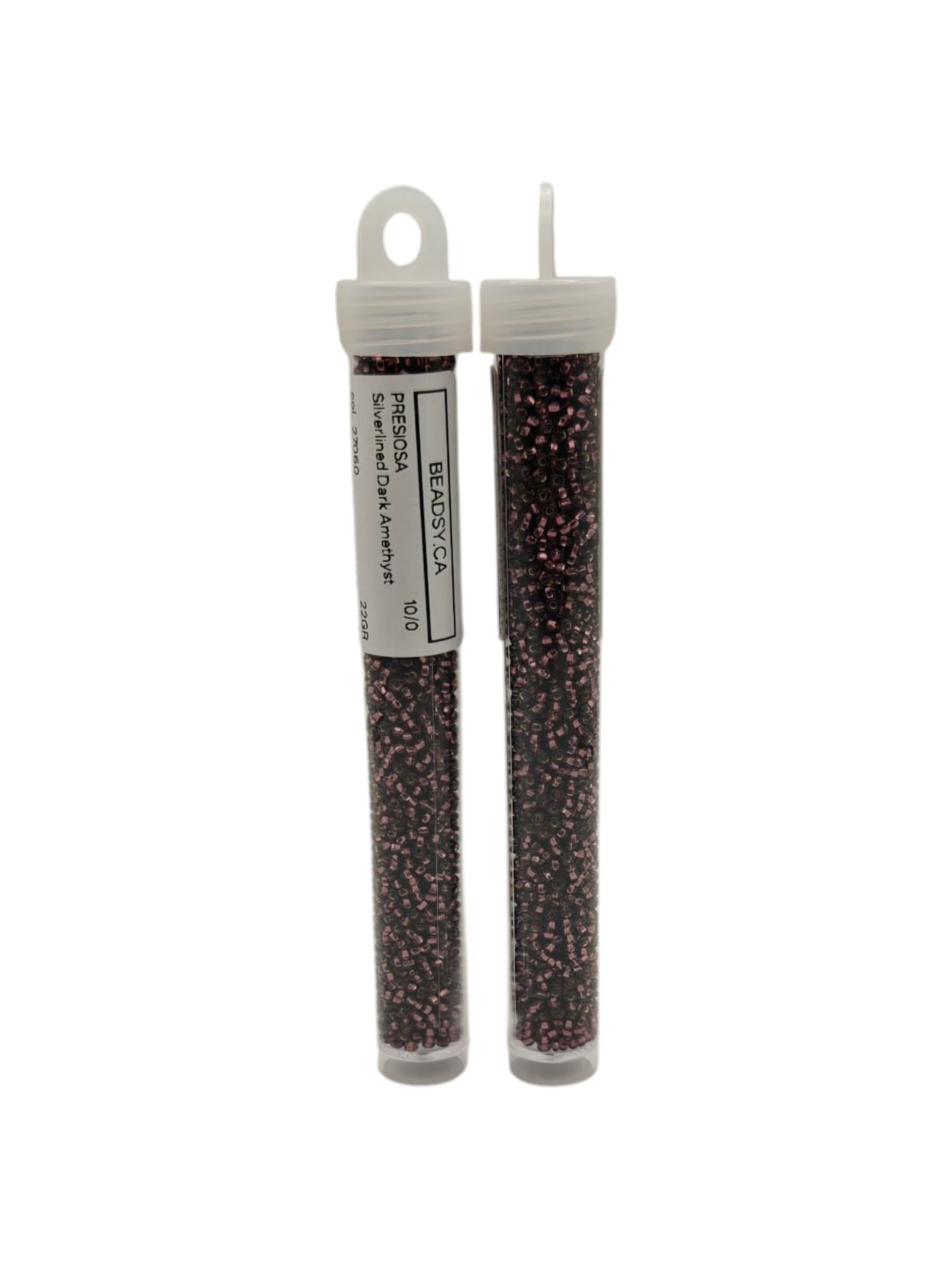 Tube of Preciosa Ornela seed beads size 10/0 Silverlined Dark Amethyst
