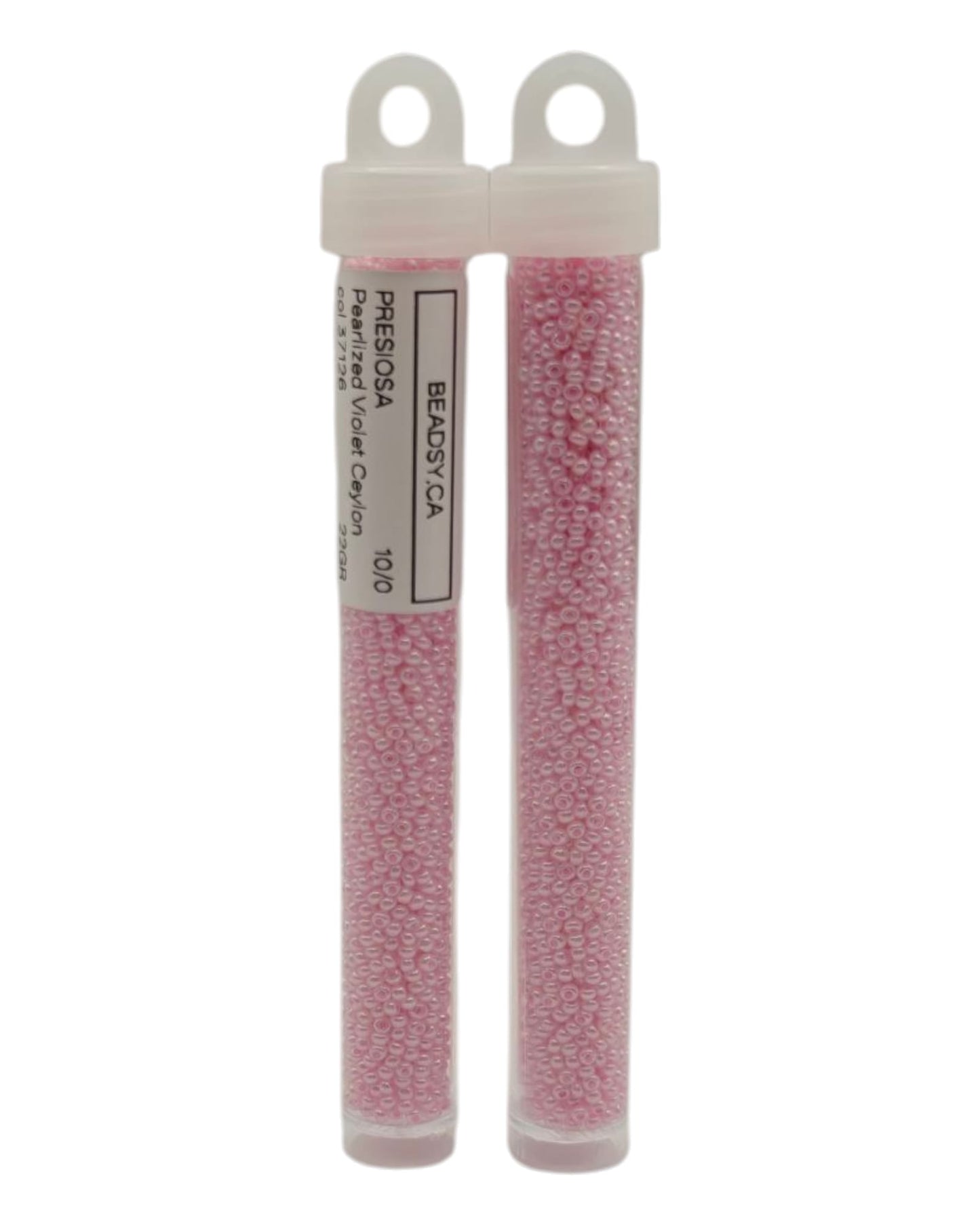 Tubes of Preciosa Czech seed beads 10/0 Pearlized Violet Ceylon 37126