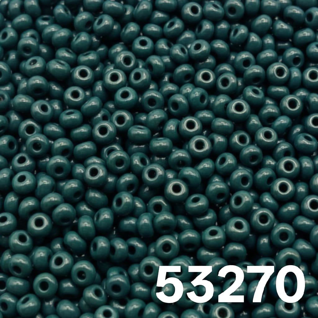 close-up view of round glass beads