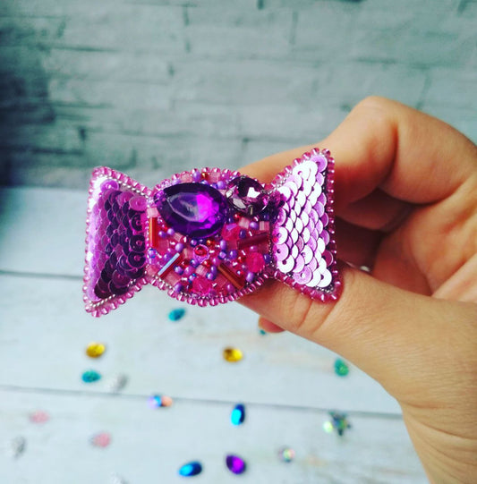 handmade candy brooch with crystals