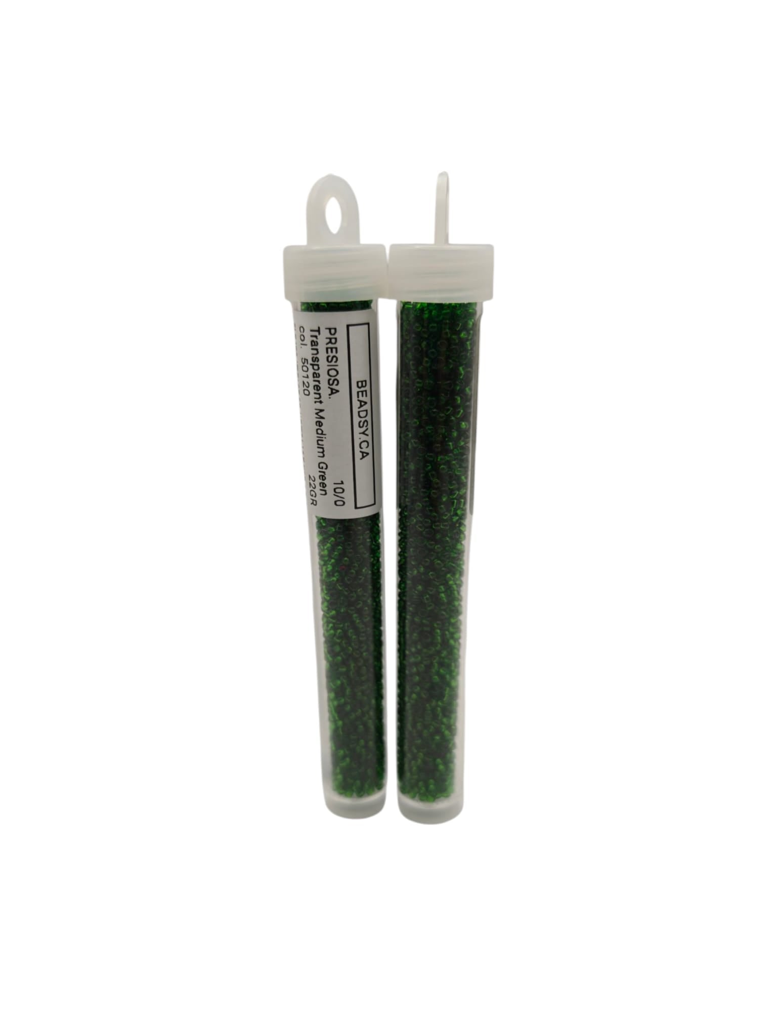 Glass Beads for Jewelry Making – Transparent Medium Green 10/0